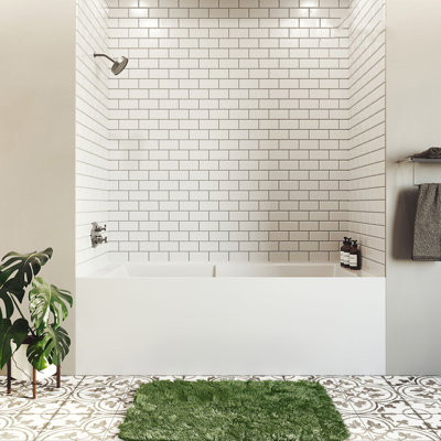 Baignoire en alcôve avec tablier et accoudoirs 72 "x 36" Voltaire