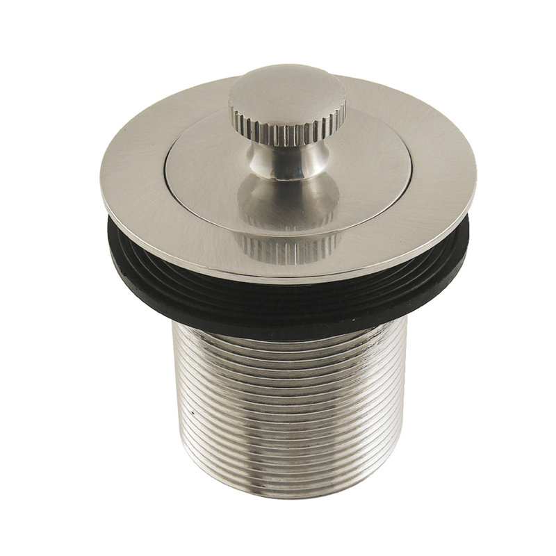 Kingston Brass Made To Match 1-1/2-Inch Lift and Turn Tub Drain with 2-Inch Body Thread, Brushed Nickel
