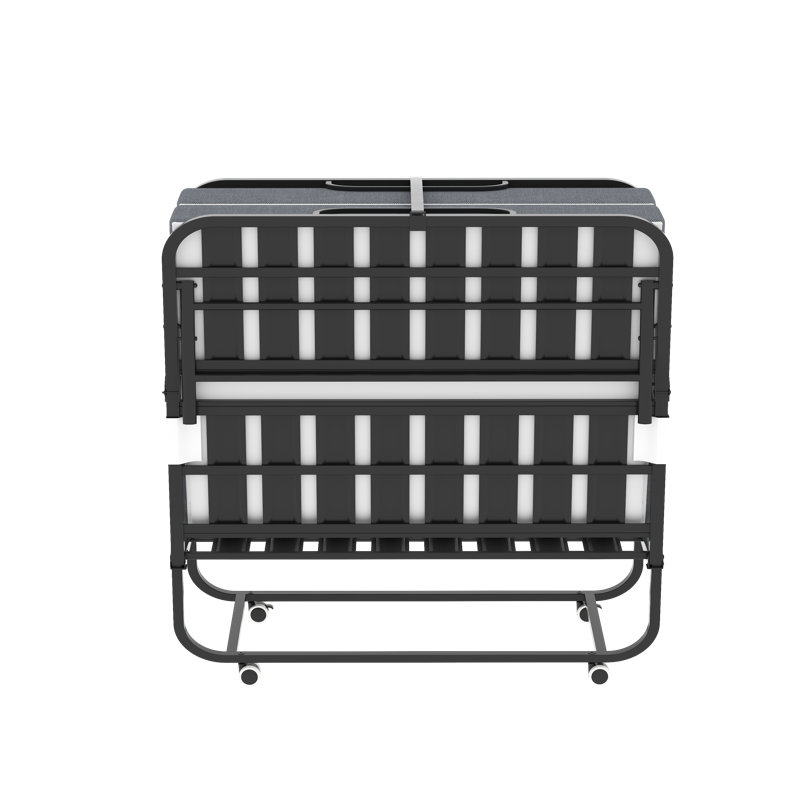 Large 75"x46" Wide Folding Bed for Tall People, Extra Long & Wide Rollaway Bed with 5" Memory Foam, Heavy-Duty 450lbs Capacity Guest Bed, Spacious Portable Twin Cot