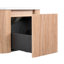 Meuble de salle de bain mural de 24 po de forme moderne incurvé, grain de bois ondulé, lavabo intégré, tiroir pour organiser une armoire à montage quotidien avec motif, texture de grain, marbre et céramique-853678695