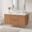 Meuble-lavabo mural simple 47,24 po avec lavabo SMC intégré, portes à fermeture en douceur et tiroirs divisés