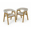 2 - Person Rubberwood Solid Wood Dining Set