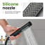 Robinet de baignoire autoportant Robinet de baignoire noir Robinet pour salle de bain à poignée simple en laiton avec douche à main-73098567