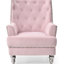 Charmant fauteuil traditionnel à accoudoirs ronds