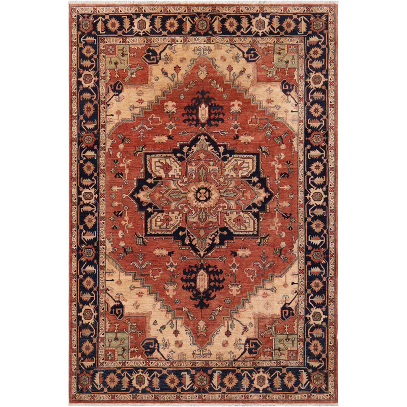 Tapis oriental en laine noué à la main de 9 pi 1 po x 11 pi 7 po Grigori