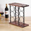 Adrieonna 6 - Bottle Solid Wood Wine Bottle & Glass Rack in Black and Brown