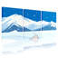 «Winter forest Snowy Mountains Under Starry Sky», ensemble de 3 impressions d'art sur toile-2060493447