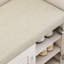 White Shoe Rack With 7+3 Compartments & Adjustable Layer, For Entryway, Home Decor Bench Storage Cushion,