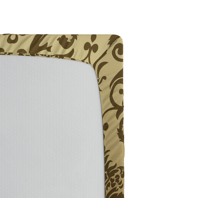 Microfiber Floral Fitted Sheet, Twin Fitted Sheet
