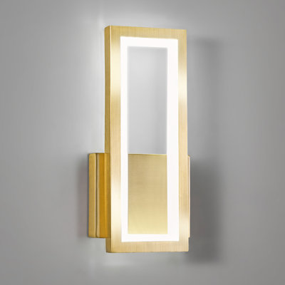 Modern Wall Sconce 18w Indoor Led Wall Fixture 6000k Simple Rectangle Wall Lights For Living Room Bedroom Hallway(1 Pack)