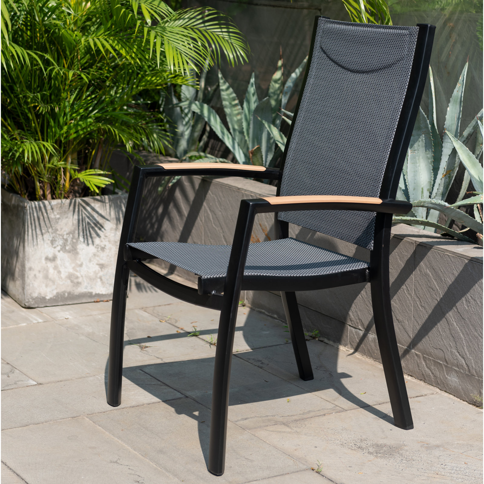 Briceton Premium All-Weather Wicker Outdoor Stacking Dining Armchair