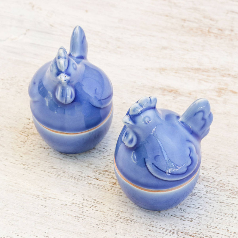Coquetier pour déjeuner, Bleu