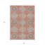 Tapis extérieur lavable floral 8 pi x 10 pi saumon et beige