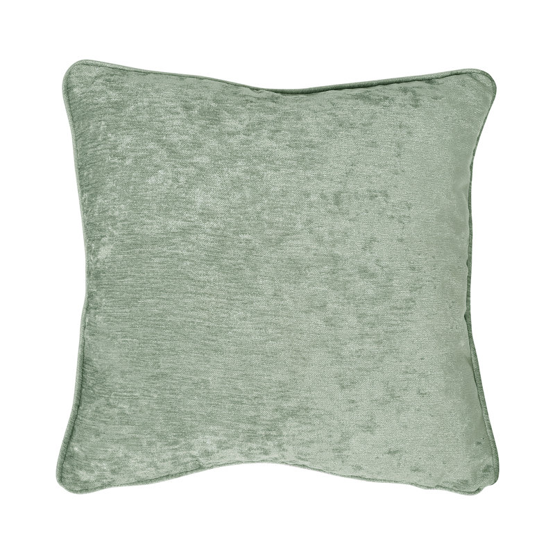 Textured Chenille Square Throw Pillow Cover, Green