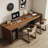 Dark Walnut Rectangular Solid Wood Writing desk-744259560