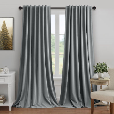 New Premium Velvet Blackout Curtains Thermal Insulated Window Drapes Super Soft Darkening Curtains