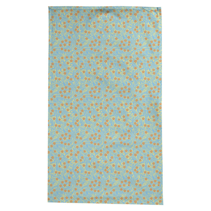 Nappe florale à tourbillons Leffel, Jaune, bleu et orange