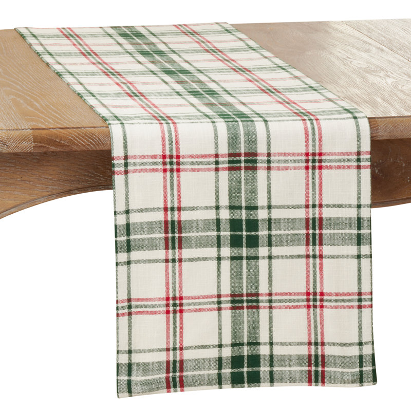 Nephele Plaid 100% Cotton Table Runner