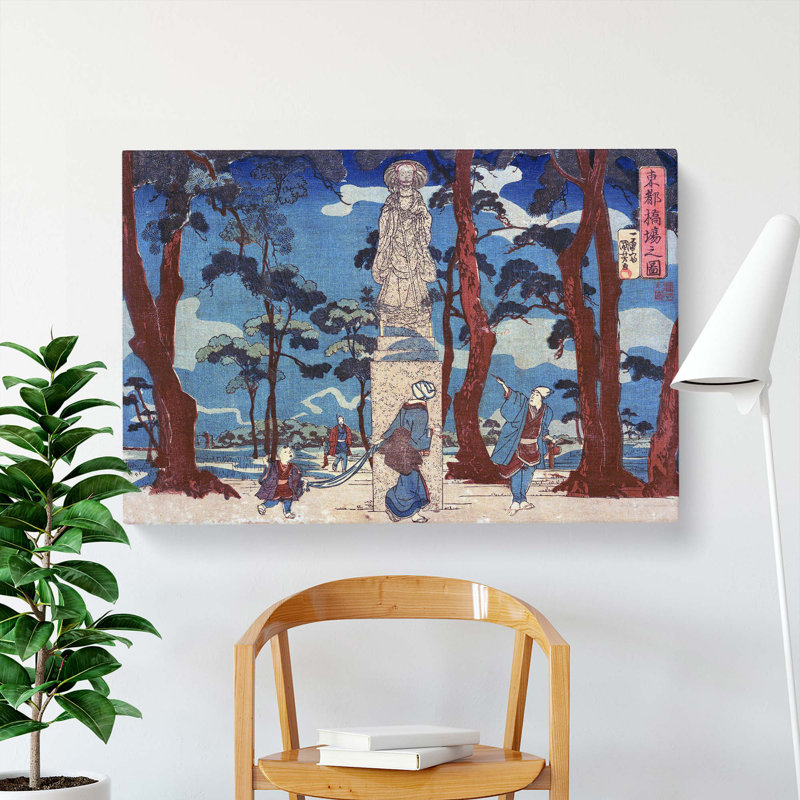 Statue Of Jizo by Utagawa Kuniyoshi - Wrapped Canvas Painting, 40cm H x 60cm W x 3cm D