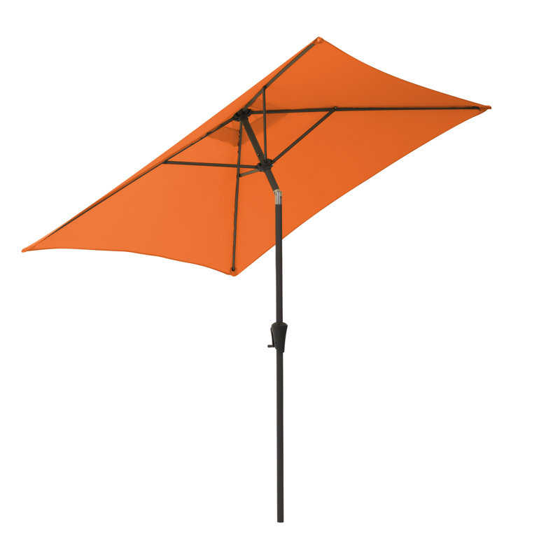 Parasol de marché carré Fidel, Orange