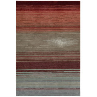 Lebofsky Hand-Tufted Red Area Rug