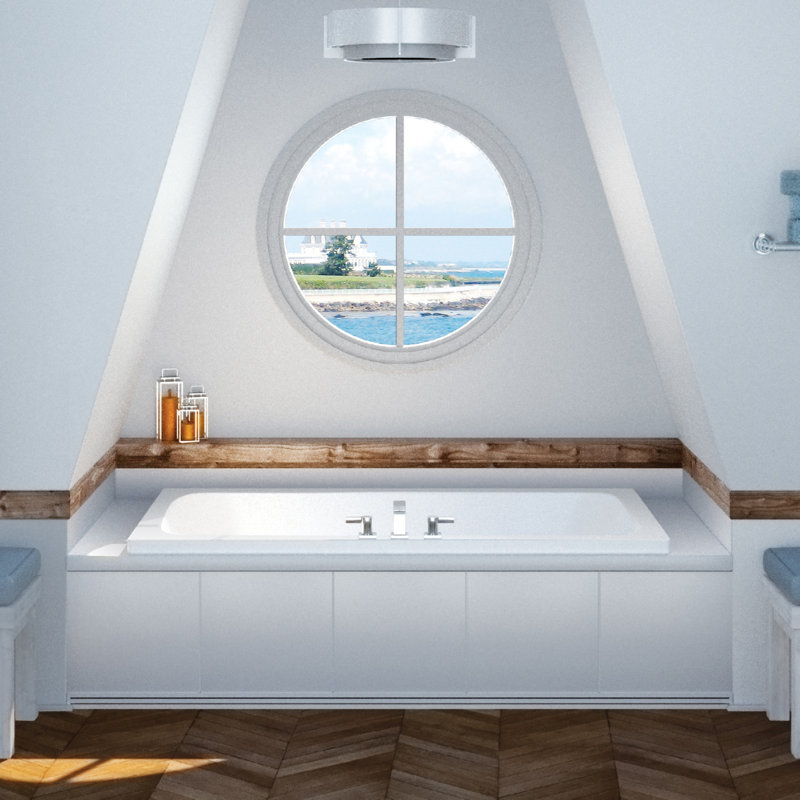 Sophia 2 Undermount Standard Whirlpool Tub, White