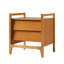 Table de chevet en bois massif Angle Face - Caramel