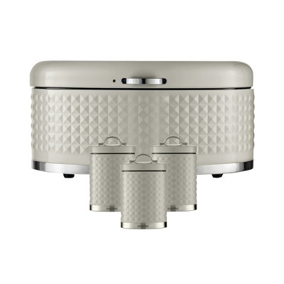 GEEPAS Argyle Canister & Bread Bin Set