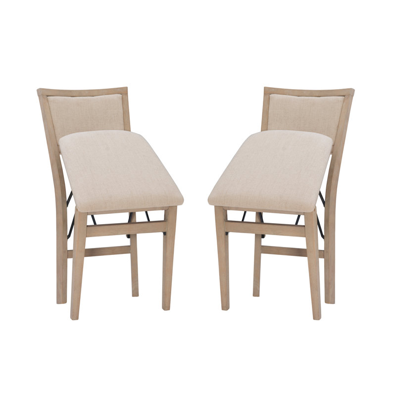 Busse Padded Foldable Dining Chairs, Gray Wash