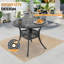  Ensemble repas de patio avec table ronde Akiesha, coussins rouges inclus-1108341036-1108341037