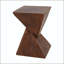 Table d'appoint TESS Modern - forme de sablier torsadé, brun foncé, sans assemblage-129458319