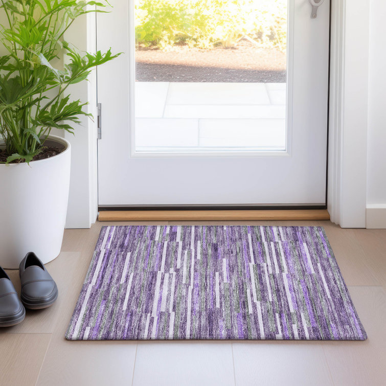Premium Machine Washable Prisco Purple Rug