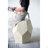 18X18x21" Hexagonal Capes Capiz Stool, Cream/Yellow