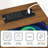 Audio Rack Large Record Player Stand End Table with Charging Station