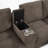 U-Shaped Upholstered Sectional Sofa With Storage And USB Ports-1380091047