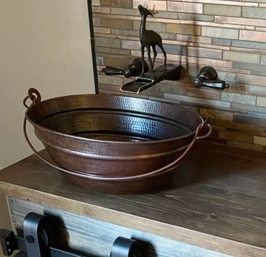 antique hammered copper pan – 86 Vintage