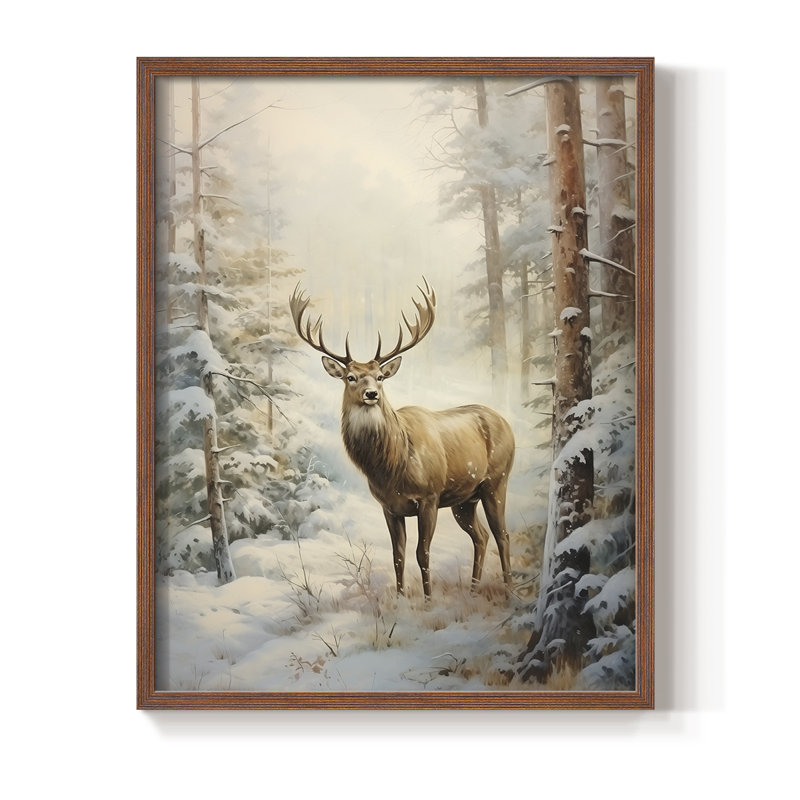 «Christmas Holiday Art DCL XXX», reproduction d'art encadrée - bois massif, H 15 po x l 12 po, Noyer