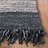 Exley Vintage Leather Hand Woven Leather Cotton/Jute Striped Rug in Dark Gray-1084513797