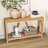 Console Table, Farmhouse Entryway Table With Storage Slatted Shelf, Rustic Sofa Table With Anti-Tipper For Living Room, Hallway-846301278