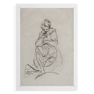 Croquis rétro Lxxvi - impression sur toile seulement - non encadrée