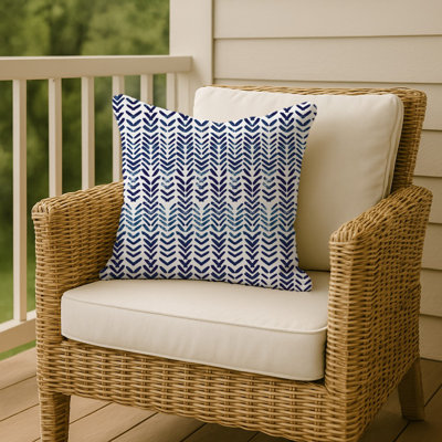 Herringbone Print 6 Outdoor Throw Pillow
