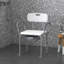 Height Adjustable Chair - 31 Shower & Toilet Seat, White With Back