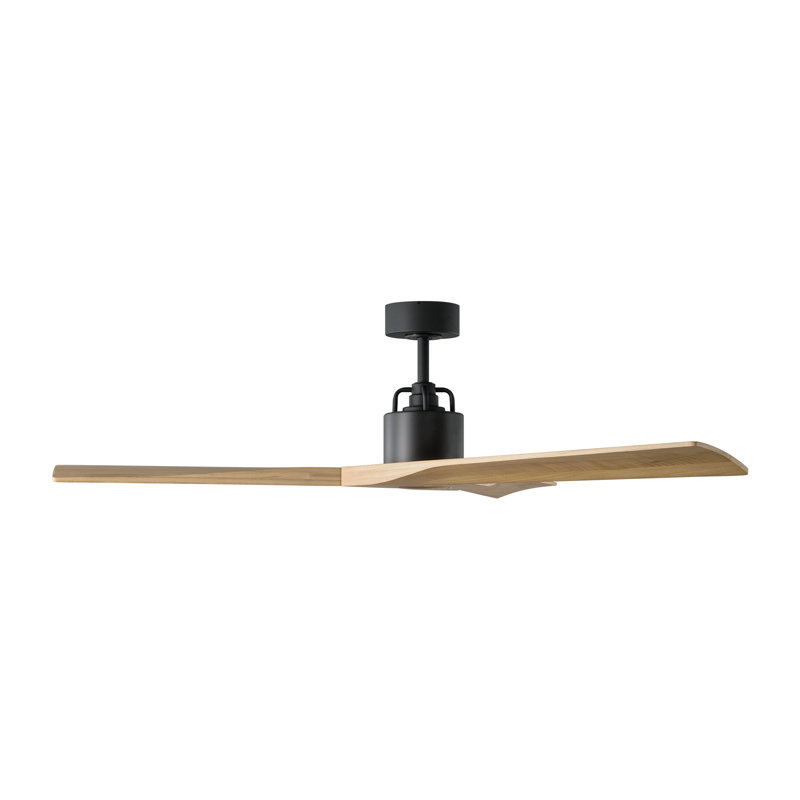 Visual Comfort Fan Alma Smart 52 Indoor Ceiling Fan with Natural Honey blades and Handheld Remote, Natural Honey