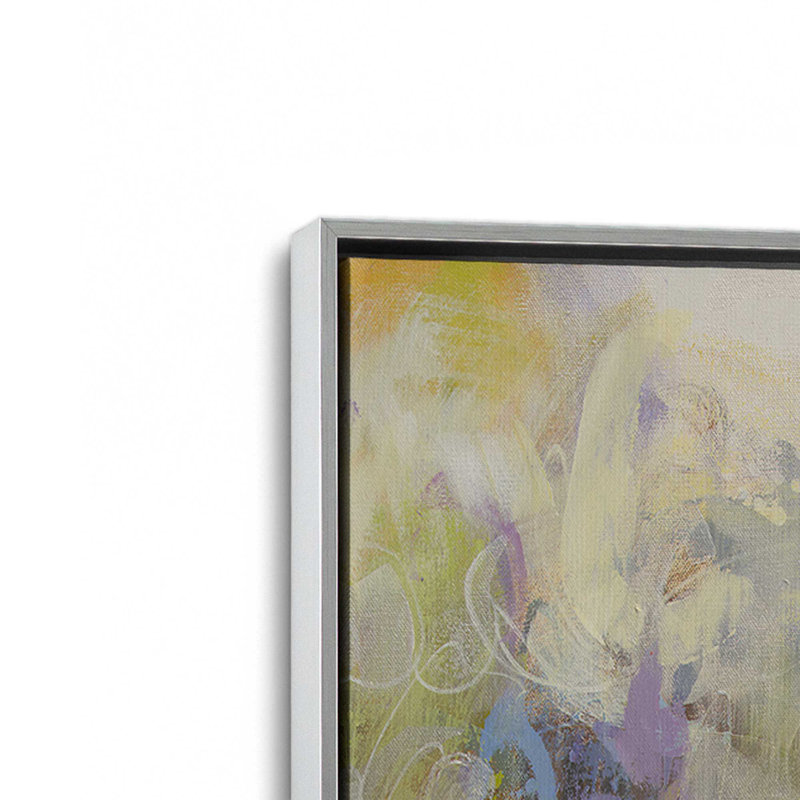 Spring Loaded by Janet Bothne Art Print, Argent argent, «Floater», reproduction encadrée sans passe-par, H 16 po x l 12 po