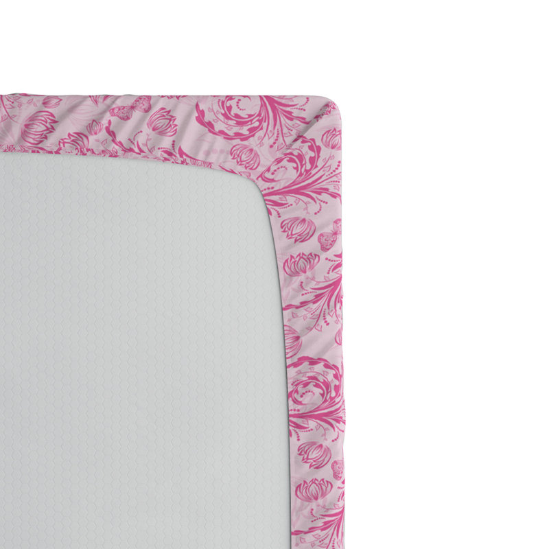 Microfiber Floral Fitted Sheet, Twin XL Fitted Sheet