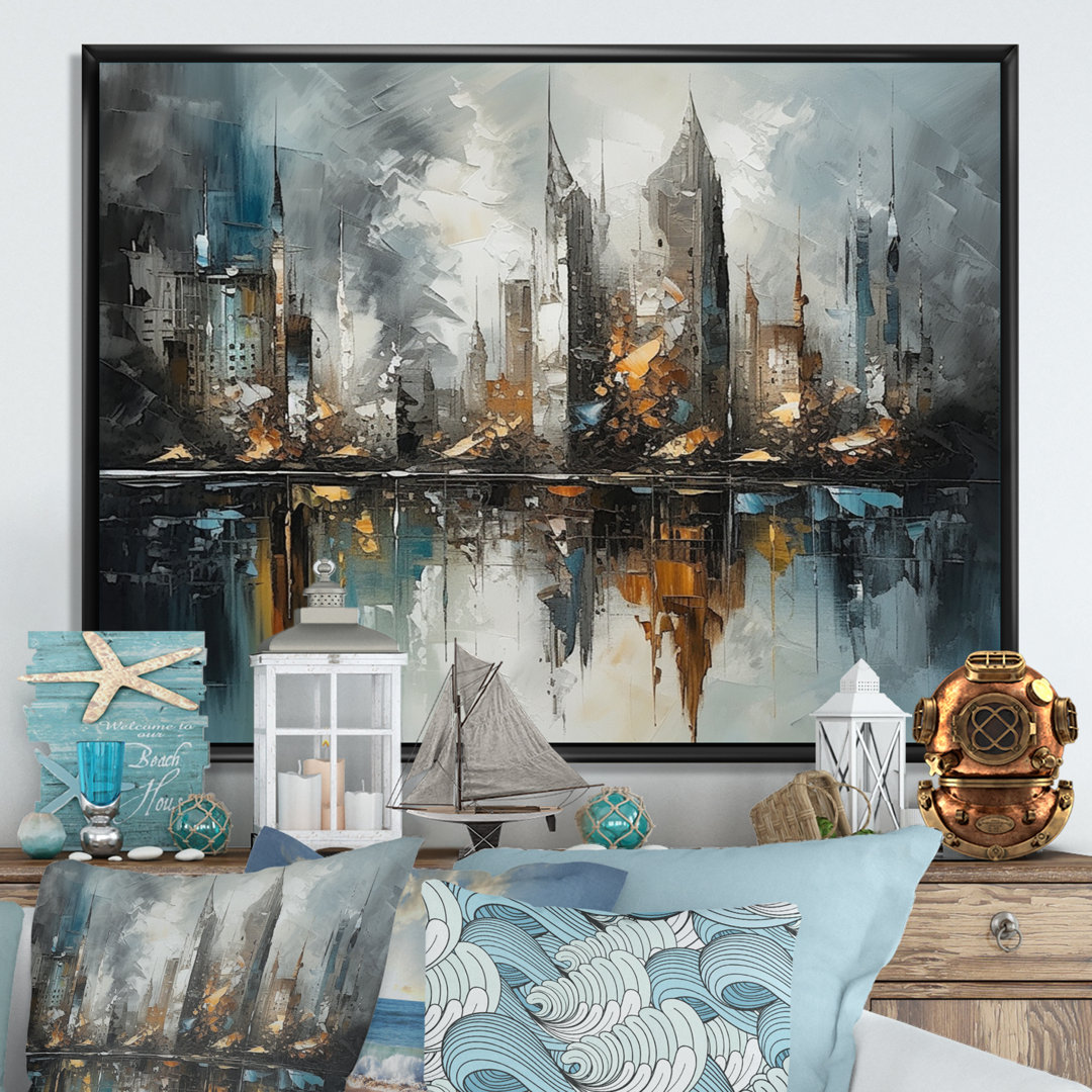 " Abstract City Skyline 4 " Ebern Designs Overall