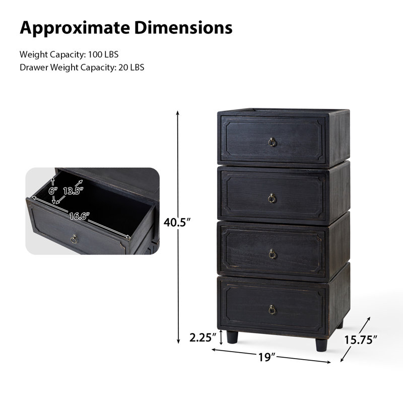 Table de bout avec 2 tiroirs de rangement en bois massif A livraison, Noir