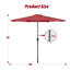 Parasol de table 10 pi