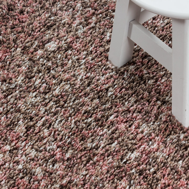 Hearn Shaggy Pink Rug, Runner 80 x 250cm
