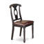 L'ensemble de 3 pièces comprend une table de salle à manger et 2 chaises en similicuir de style Mid-Century avec dossier Napoléon - Finition noire-644652039-644652041-644652044